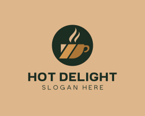 Hot Coffee Cup logo design