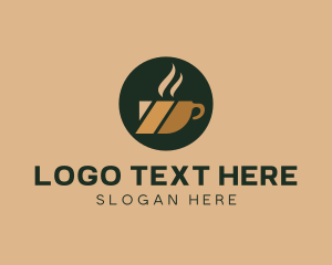 Hot Coffee Cup Logo