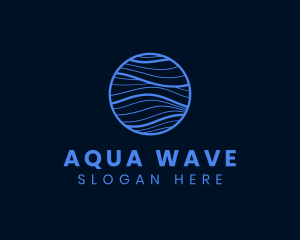 Round Business Waves logo design