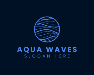 Round Business Waves logo design