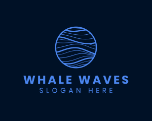 Round Business Waves logo design