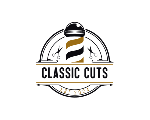 Hairstyling Barber Scissors logo design