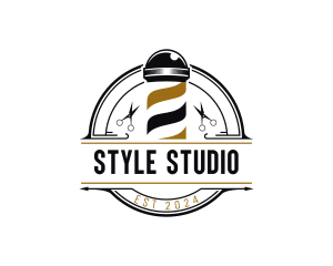 Hairstyling Barber Scissors logo design