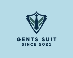 Necktie Shield Suit logo design