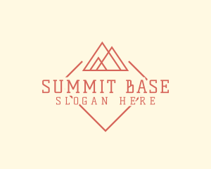 Hipster Mountain Camping logo design