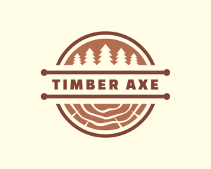 Pine Tree Log Carpentry logo design