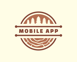 Trunk - Pine Tree Log Carpentry logo design