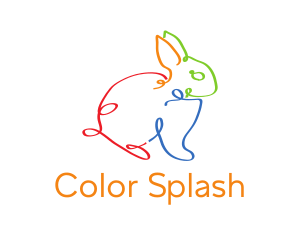 Colorful Bunny Doodle logo design