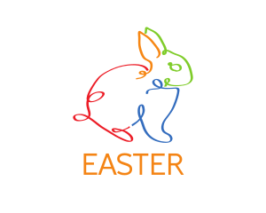 Colorful - Colorful Bunny Doodle logo design