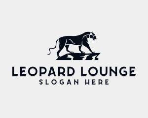 Leopard - Standing Wild Panther logo design