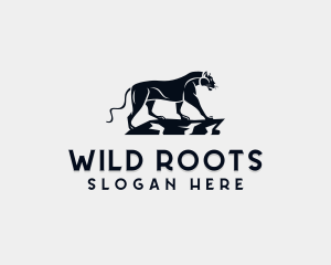 Standing Wild Panther  logo design