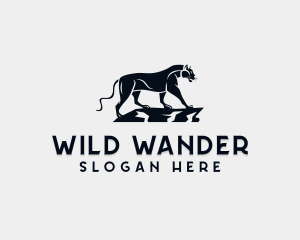 Standing Wild Panther  logo design