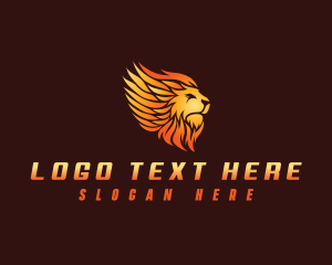 Lion Wing Griffin logo design