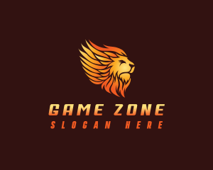 Lion Wing Griffin logo design