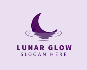 Lunar Moon Reflection logo design