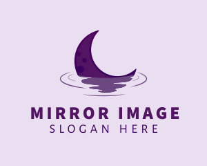 Reflection - Lunar Moon Reflection logo design