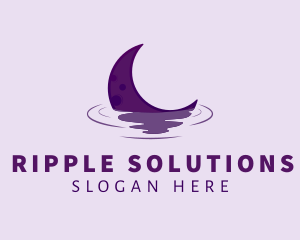 Ripple - Lunar Moon Reflection logo design