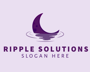 Lunar Moon Reflection logo design