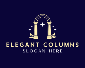 Pillar Column Arc logo design