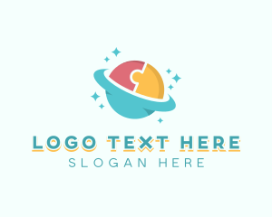 Puzzle - Educational Puzzle Planet logo design