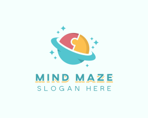 Puzzle - Educational Puzzle Planet logo design