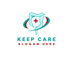 Medical Intestine Colonoscopy logo design