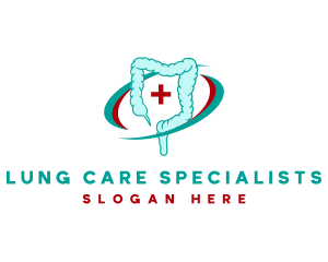 Medical Intestine Colonoscopy logo design