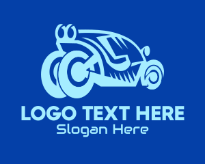 Automotive - Blue Futuristic Vehicle logo design