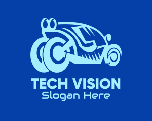 Futuristic - Blue Futuristic Vehicle logo design