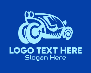 Vehicle - Blue Futuristic Vehicle logo design