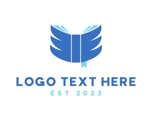 Library - Book Wings Education logo design