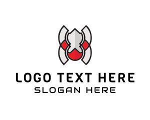 Red Insect - Robotic Spider Gaming logo design