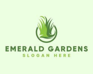 Gardening Yard Grass logo design