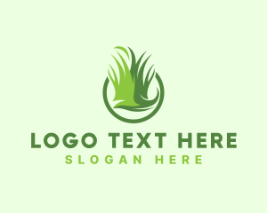 Mowing - Gardening Yard Grass logo design