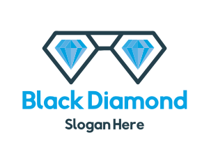 Diamond Eyeglasses Optical logo design