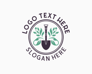 Gardening - Landscaping Shovel Plant logo design