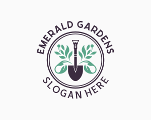 Landscaping Shovel Plant logo design