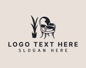 Home Staging - Interior Furniture Chair logo design