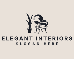 Interior Furniture Chair logo design