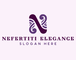 Beauty Salon Letter N logo design