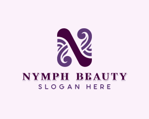 Beauty Salon Letter N logo design