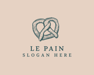 Boulangerie - Pretzel Bread Baker logo design