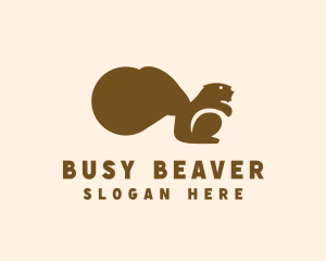 Beaver - Animal Wild Squirrel logo design