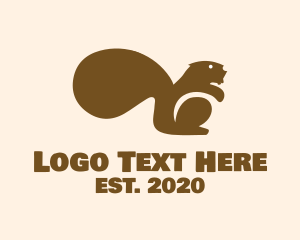 Squirrel - Brown Wild Squirrel logo design