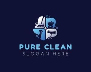 Housekeeping Cleaning Maintenance logo design