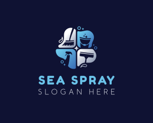 Housekeeping Cleaning Maintenance logo design