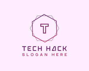 Tech Gaming Hexagon  logo design