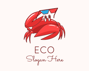 Summer Sunglasses Crab Logo