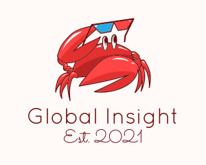 Fashion Accessories - Summer Sunglasses Crab logo design