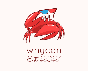 Crab - Summer Sunglasses Crab logo design